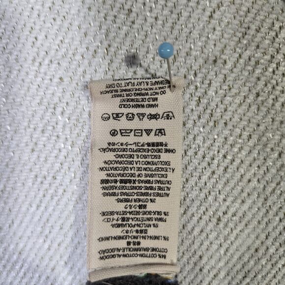 Free People Knit Top Sweater Boho Oversized Medium Grey Cotton Linen Angel Wings - Picture 5 of 16